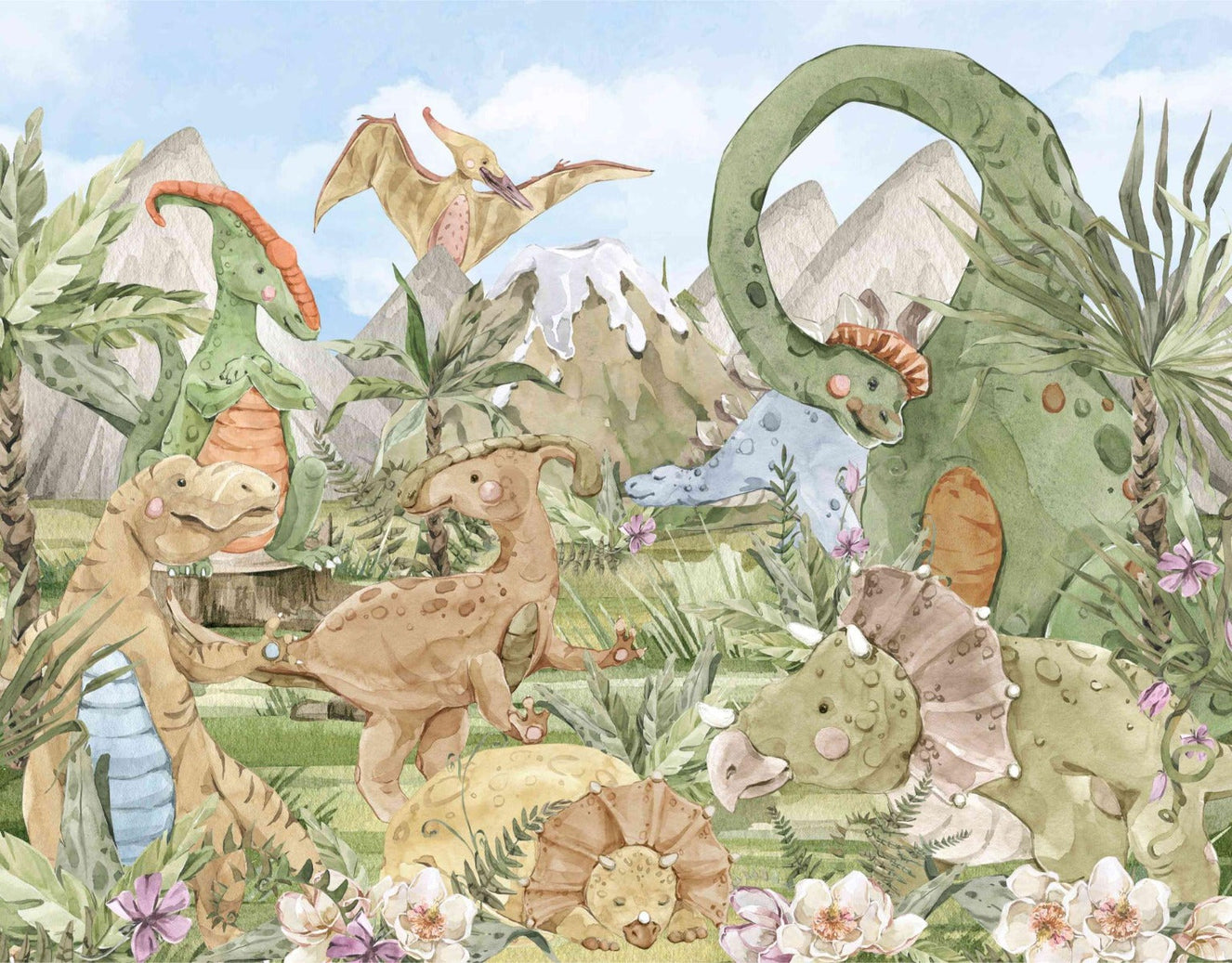 Dinosaur Kids Wall Mural