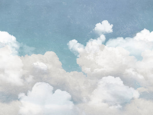 Sky Blue Cloudscape Wall Mural