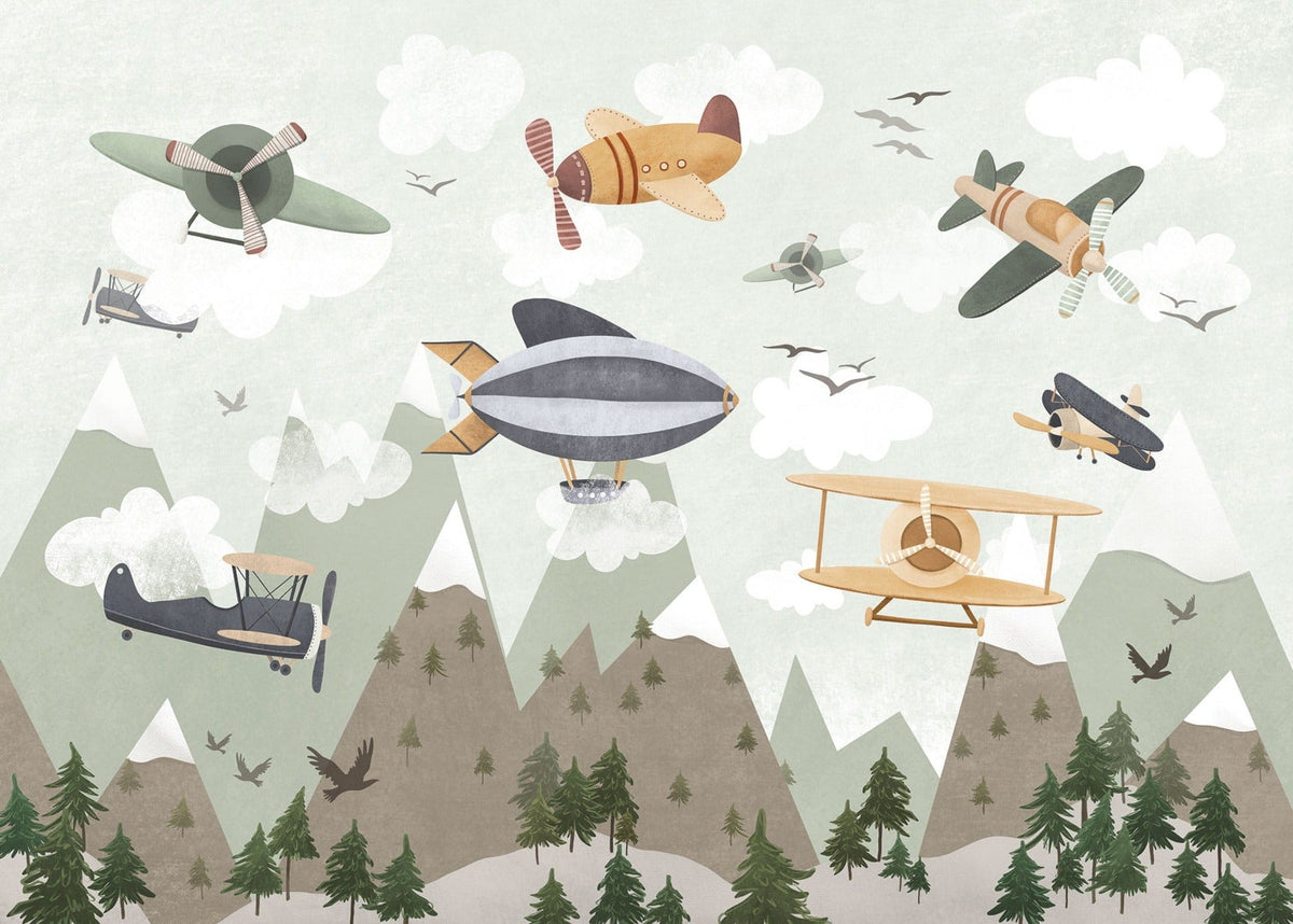 Skyward Adventure Wall Mural in your room — zoomed
