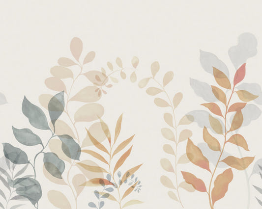 Soft Leaves Wall Mural