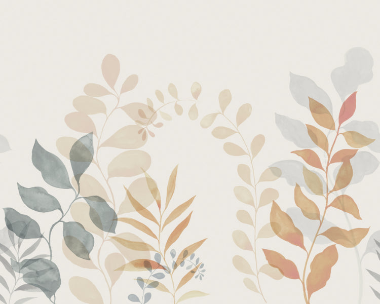 Soft Leaves Wall Mural