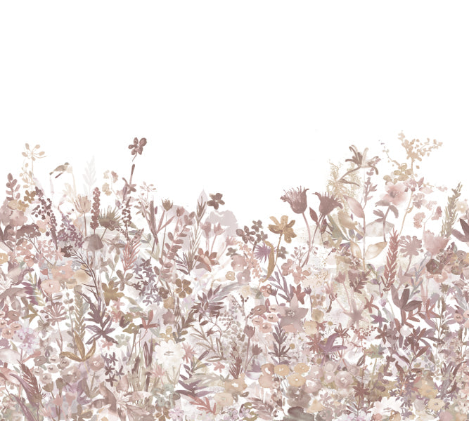 Pink Floral Wall Mural