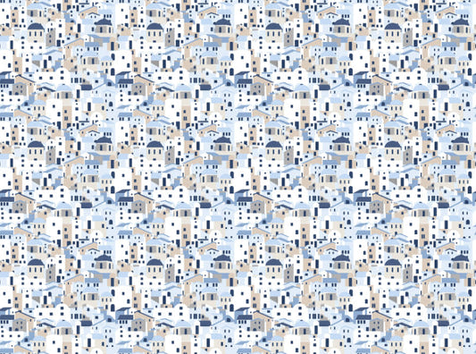 Santorini Repeat Pattern Wallpaper