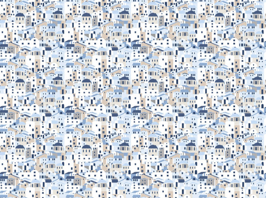 Santorini Repeat Pattern Wallpaper