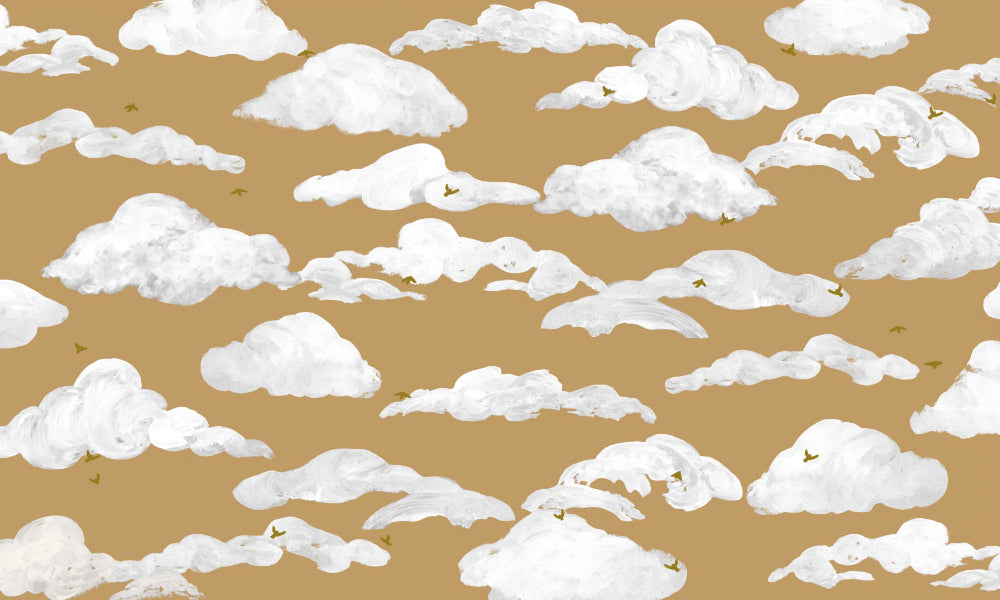 Fluffy Clouds Wall Mural
