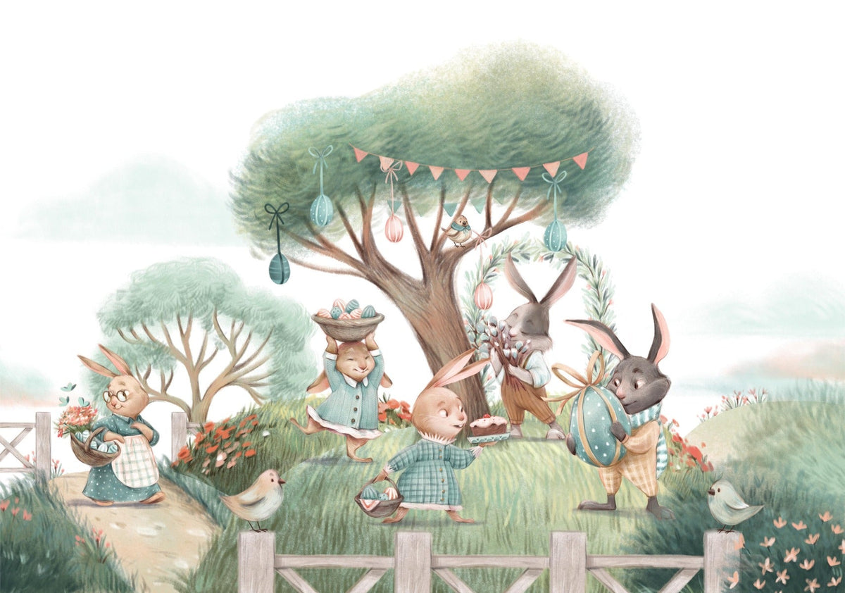 Tree House Kids Wall Mural in your room — zoomed