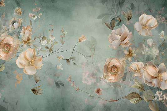 Delicate Blooming Flower Mural