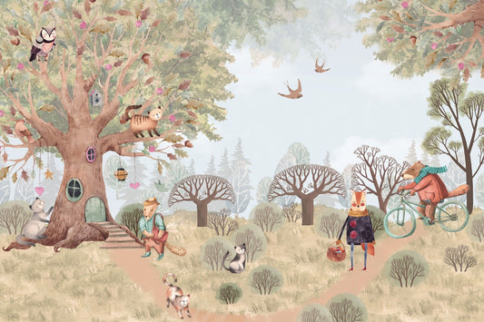 Fairy-tale Critter Countryside Mural