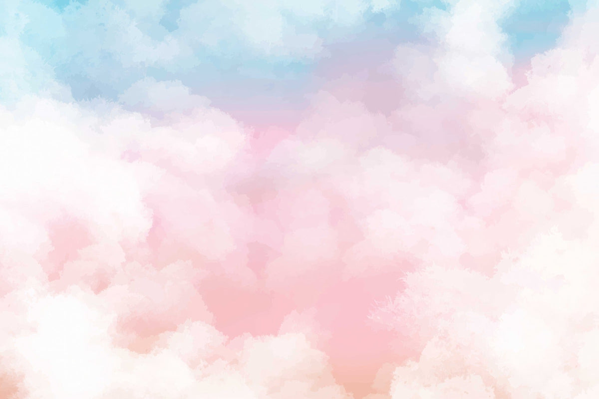 Serene Cotton Candy Horizon Mural