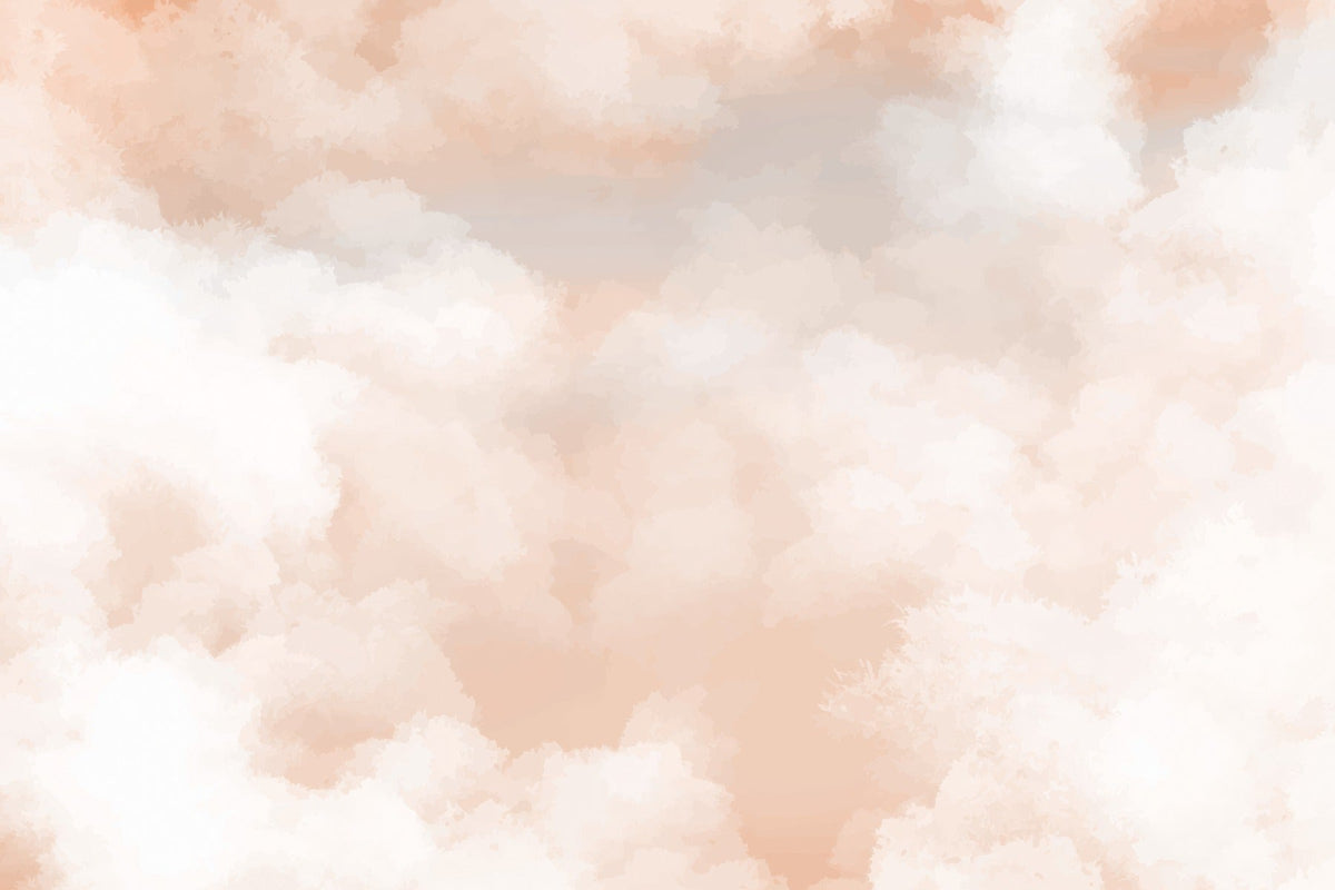 Peach Whisper Serene Wall Mural in your room — zoomed