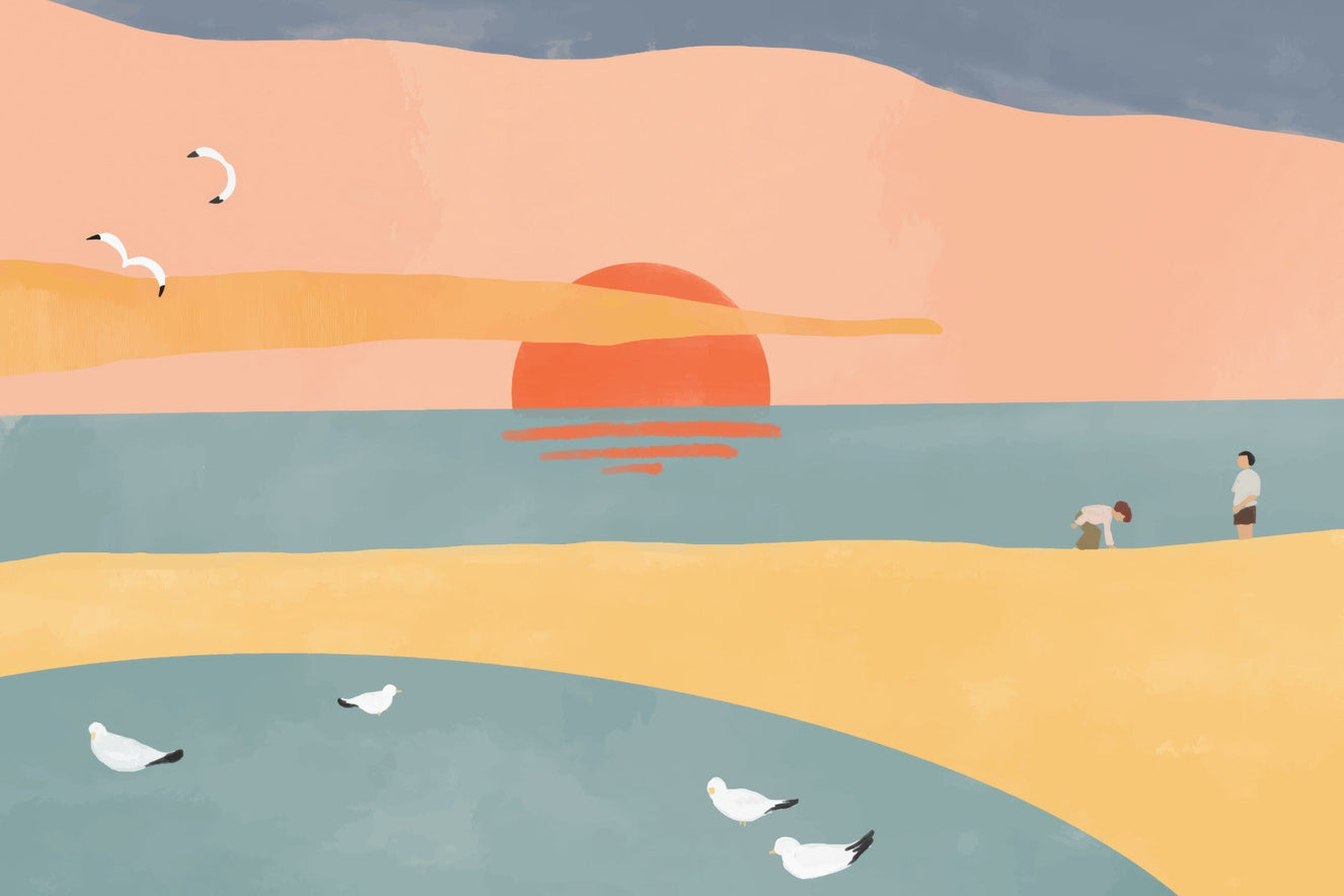 Sandy Sunrise Wallpaper Mural