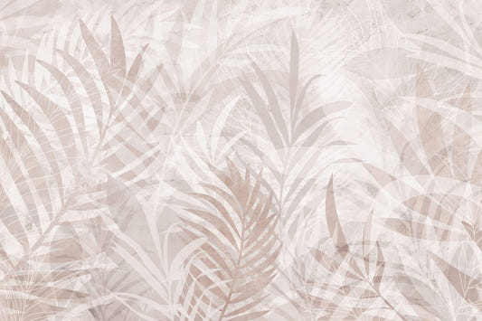 Scandinavian Leaf Elegance Mural