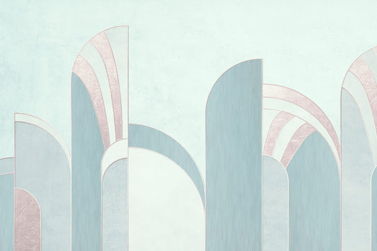 Silver Foil Geometric Wall Mural