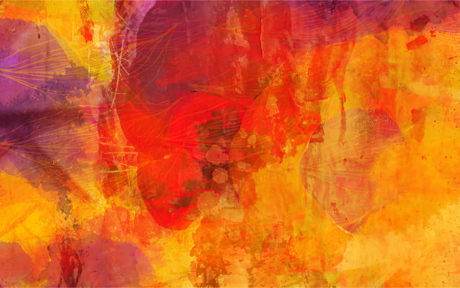 Bright Orange Wallpaper Mural