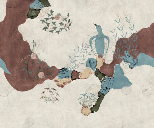 Whimsical Bird Paradise Wallpaper