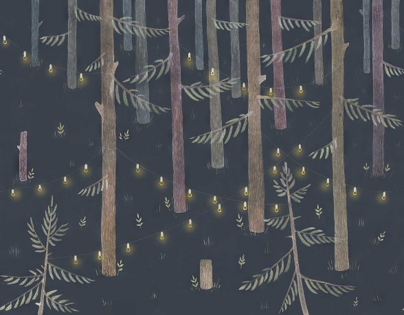 Midnight Grove Fairy Lights Mural