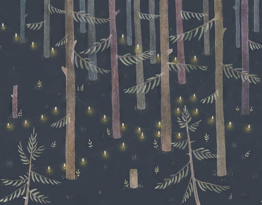 Midnight Grove Fairy Lights Mural