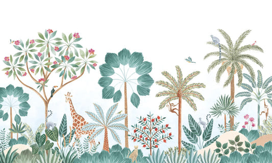 Tropical Safari Vista Wall Mural