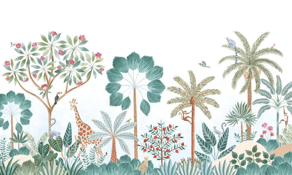 Tropical Safari Vista Wall Mural