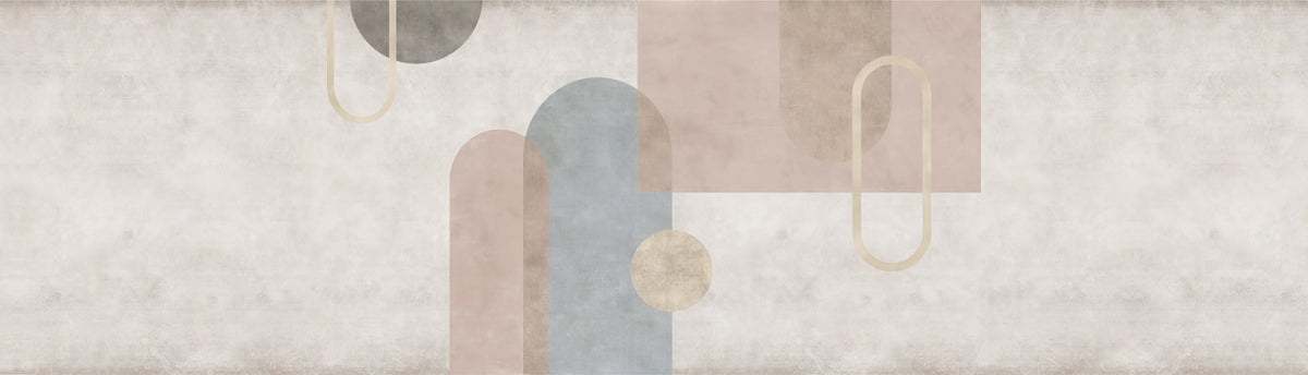 Serene Geometry Wall Mural in your room — zoomed