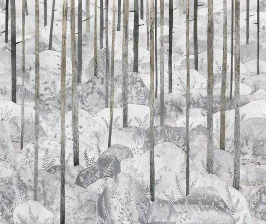 Frosty Fern Forest Mural