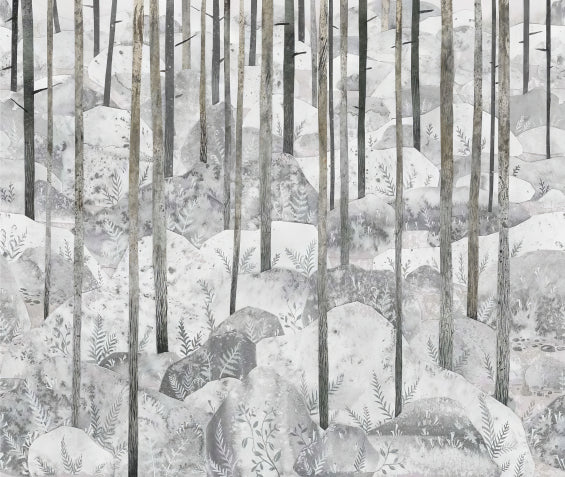 Frosty Fern Forest Mural