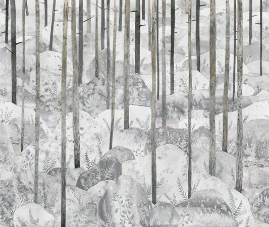 Frosty Fern Forest Mural