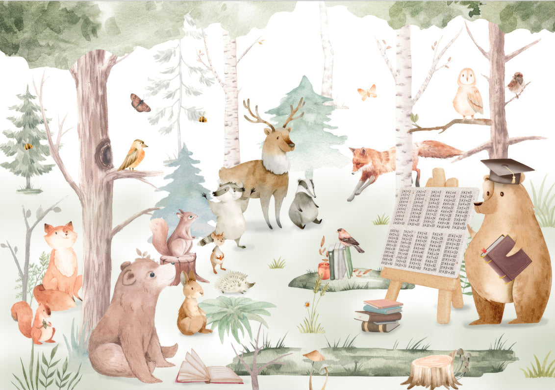 Critter Classroom Wall Mural