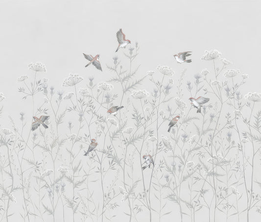 Ethereal Avian Garden Mural