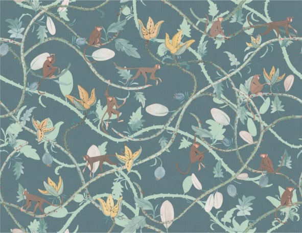 Forest Animals Pattern Wallpaper