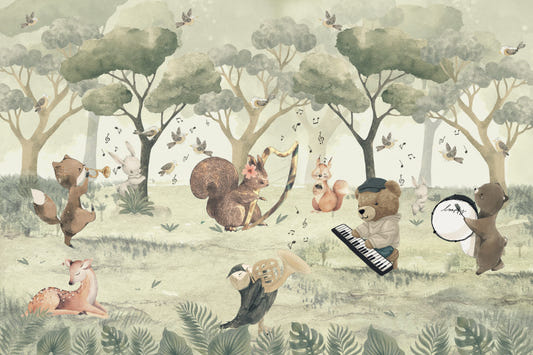 Whimsical Wildlife Concert Wallpaper