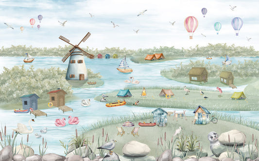Breezy Shores Wall Mural