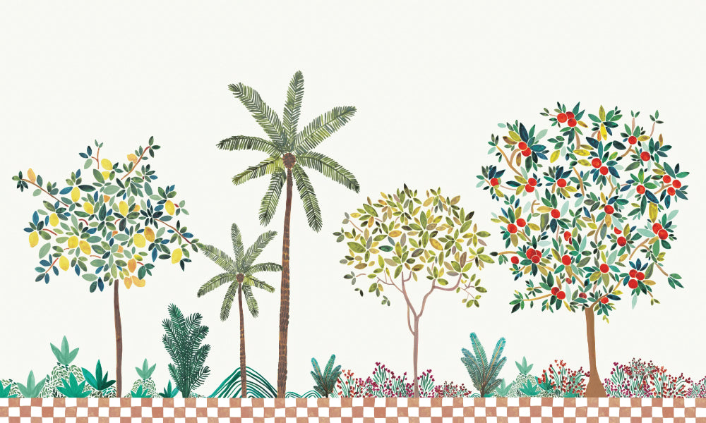 Colorful Tree Wall Mural in your room — zoomed