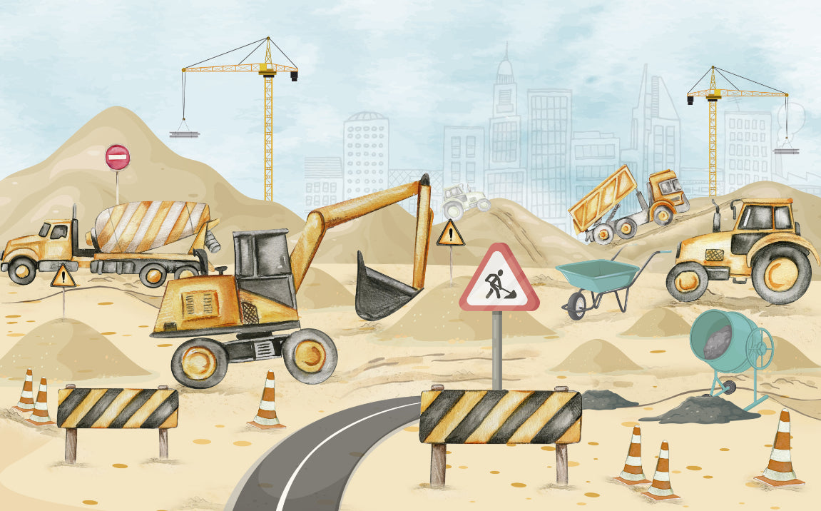 Mighty Machines Wall Mural