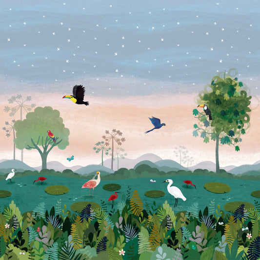 Enchanted Forest Bird Mural