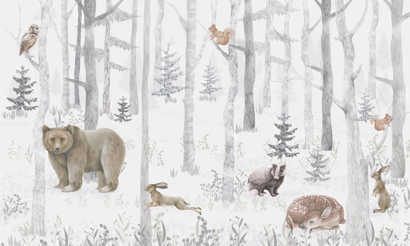 Enchanted Forest Fauna Mural