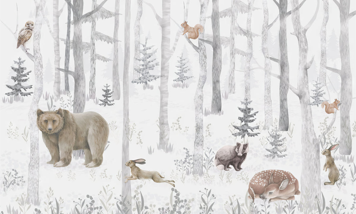 Enchanted Forest Fauna Mural