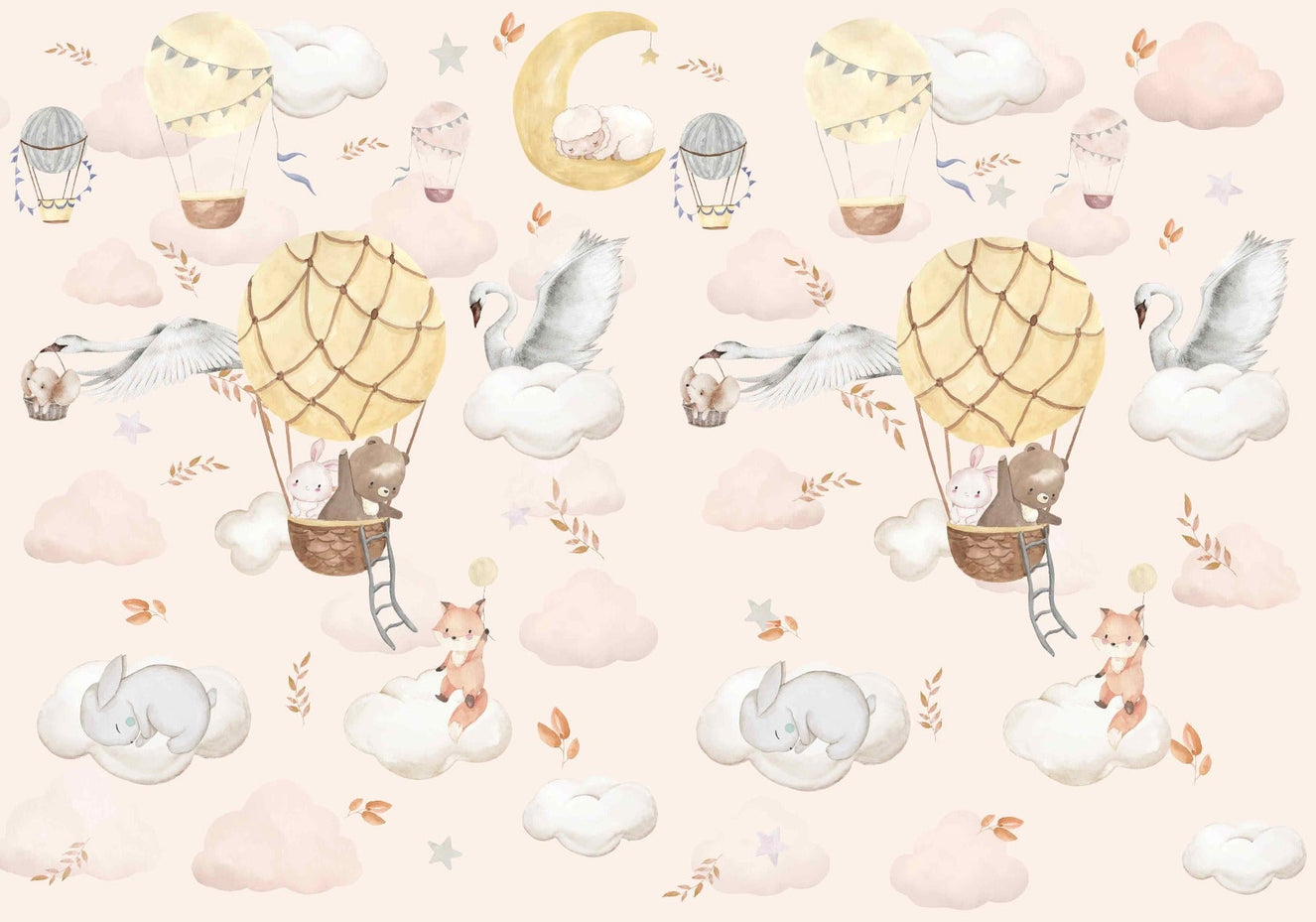 Whimsical Flight Animal Mural