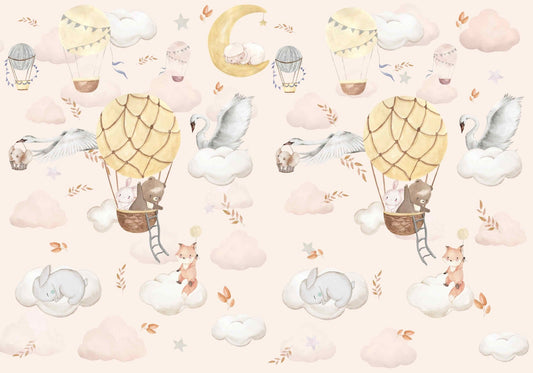 Whimsical Flight Animal Mural