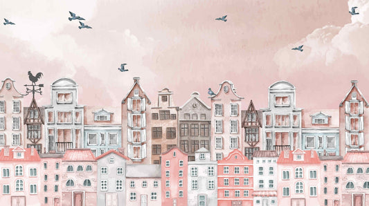 Sunset Blush Town Mural