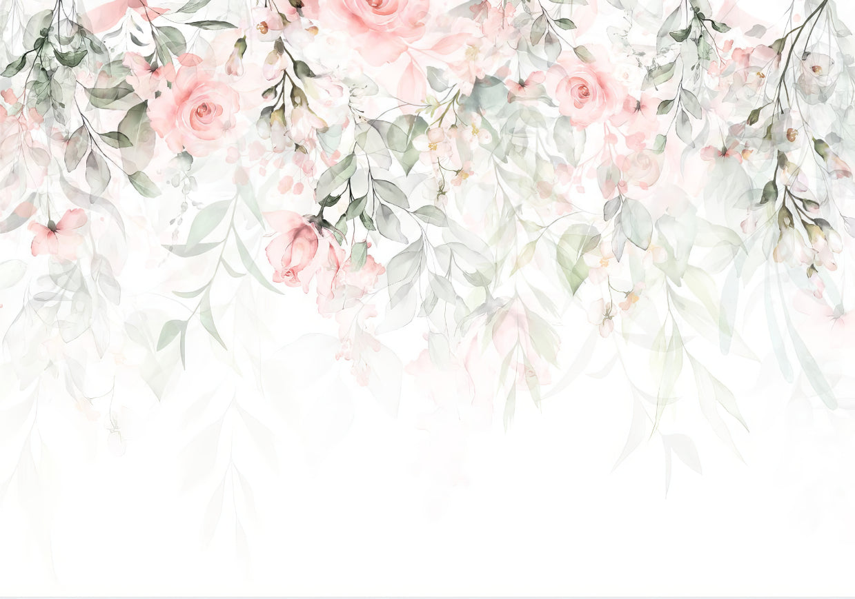 Ethereal Rose Garden Mural