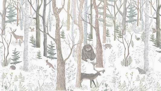 Mystical Forest Scene Wall Mural