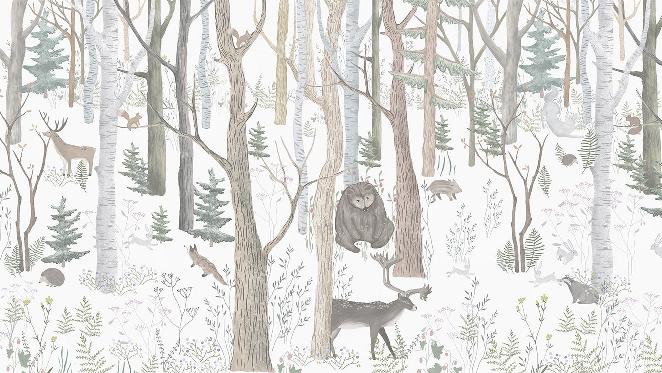 Mystical Forest Scene Wall Mural