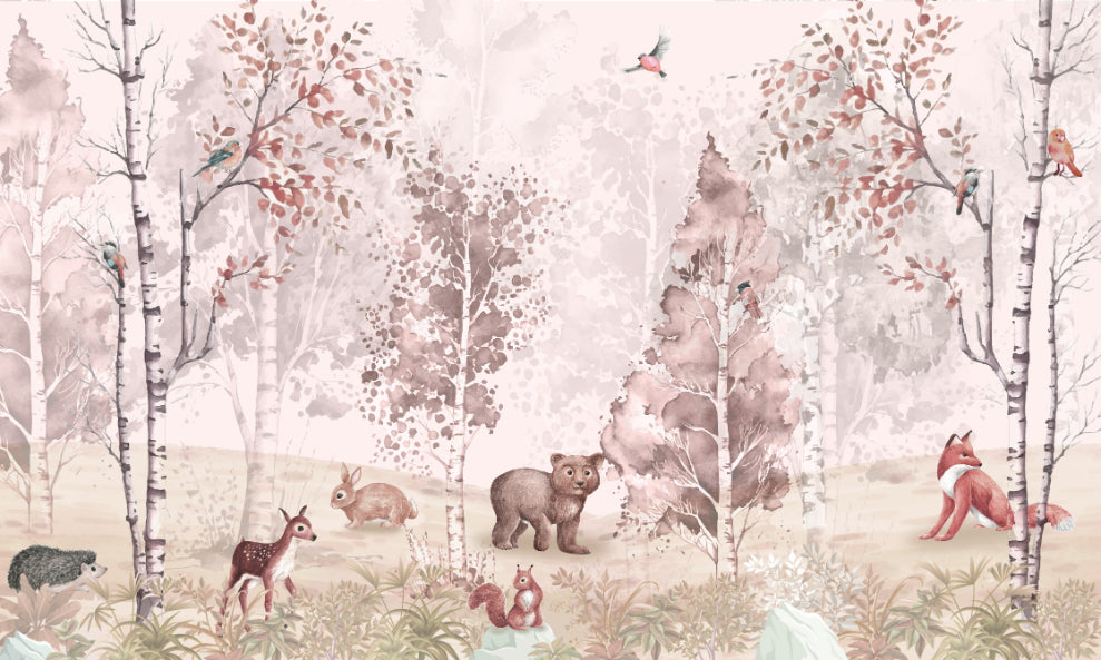 Frolic Forest Fables Wallpaper Mural