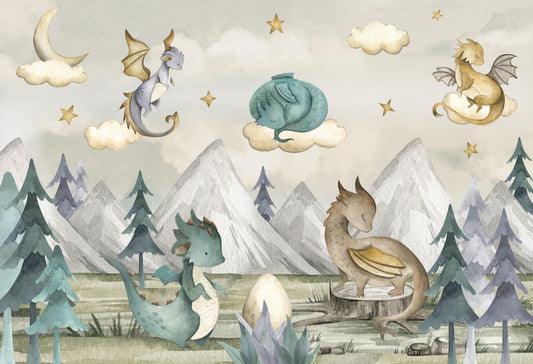 Fantasy World Dragon Wallpaper Mural