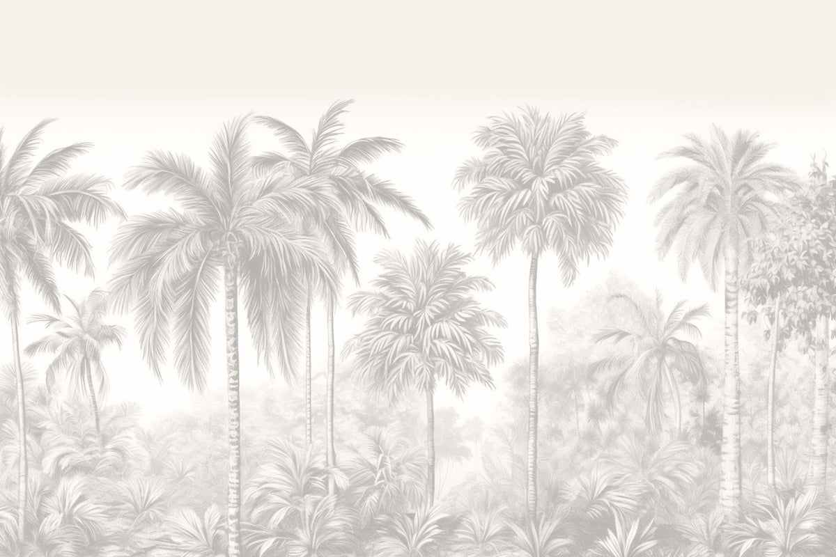 Palm Tree Wallpaper Mural in your room — zoomed