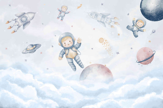 Space Adventure Kids Wallpaper