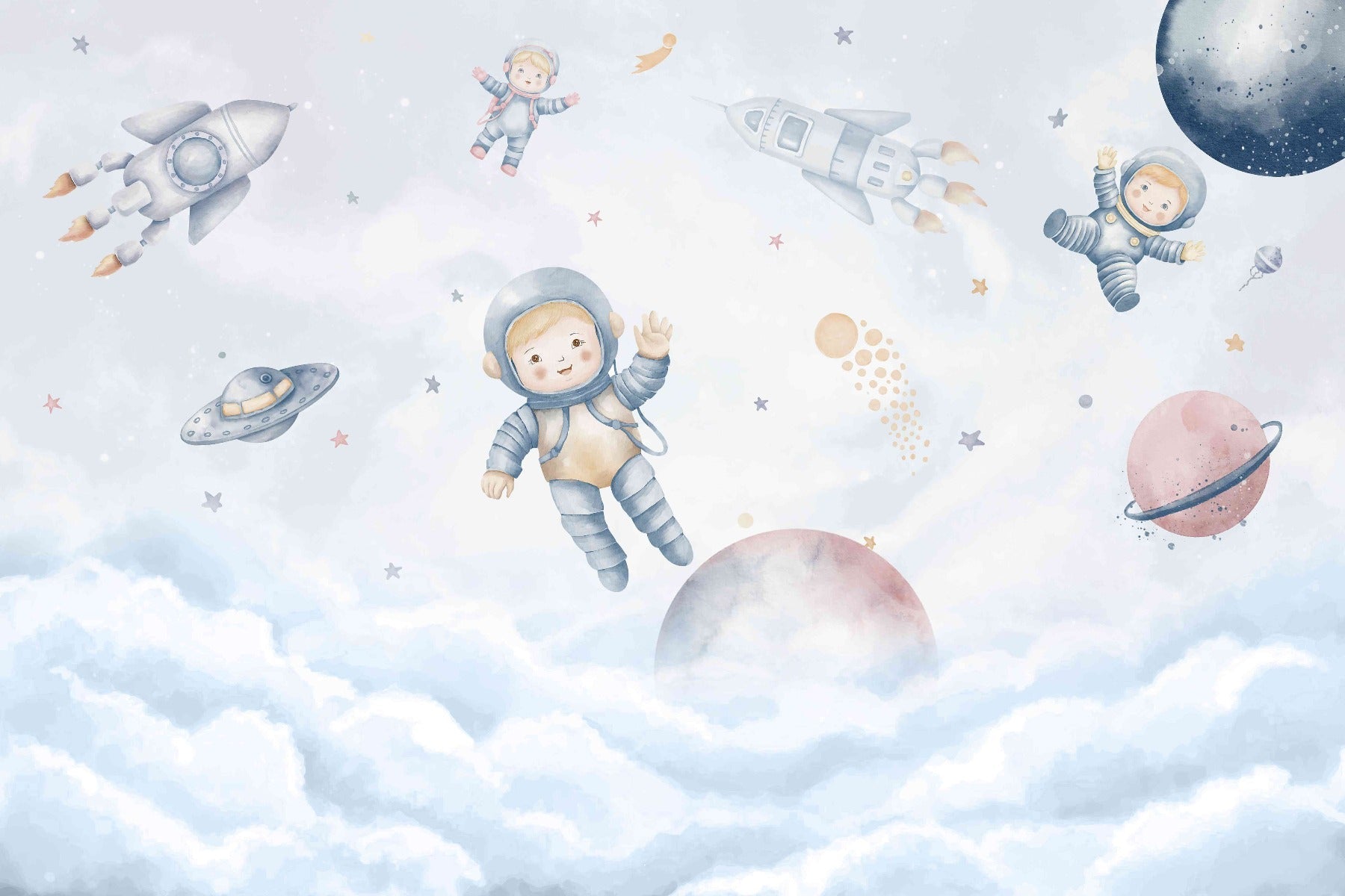 Space Adventure Kids Wallpaper