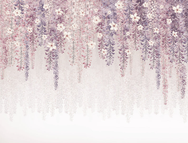 Wisteria Watercolor Flowers Wallpaper