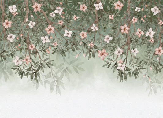 Hanging Flowers Wall Mural